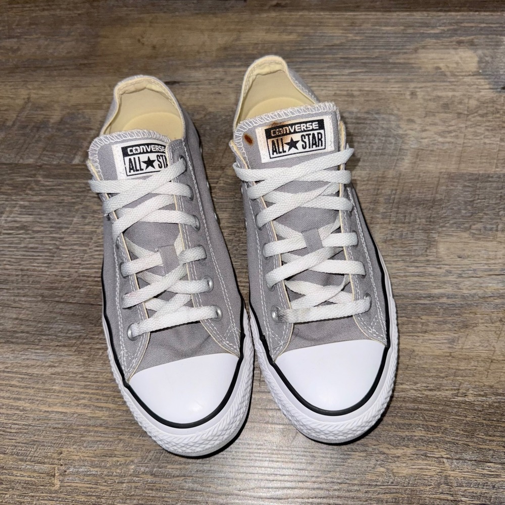 Converse Chuck Taylor All Star Low Top Mens 8 Womens 10 Gray Sneakers 1J713 - Picture 2 of 8